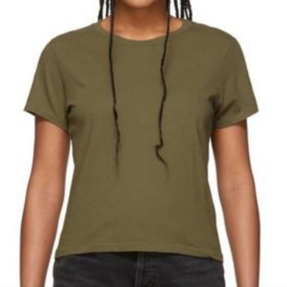 Agolde Tops - Agolde Linda Boxy Tee Green XS